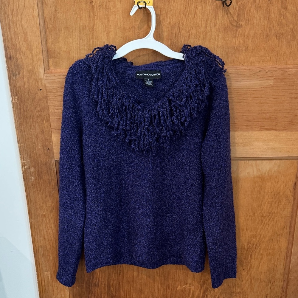 Northern Reflections Deep Purple Cowl Neck Sweater